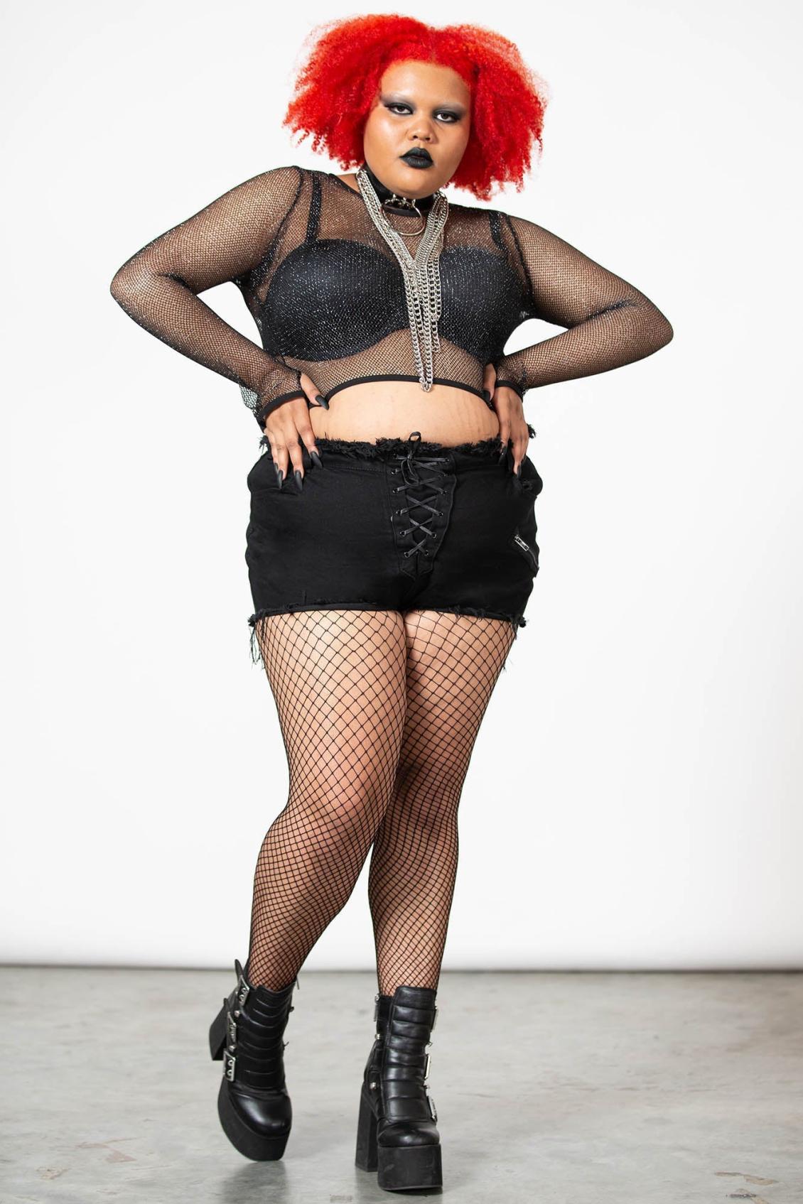 Women Crop | Killstar Hellia Fishnet Top