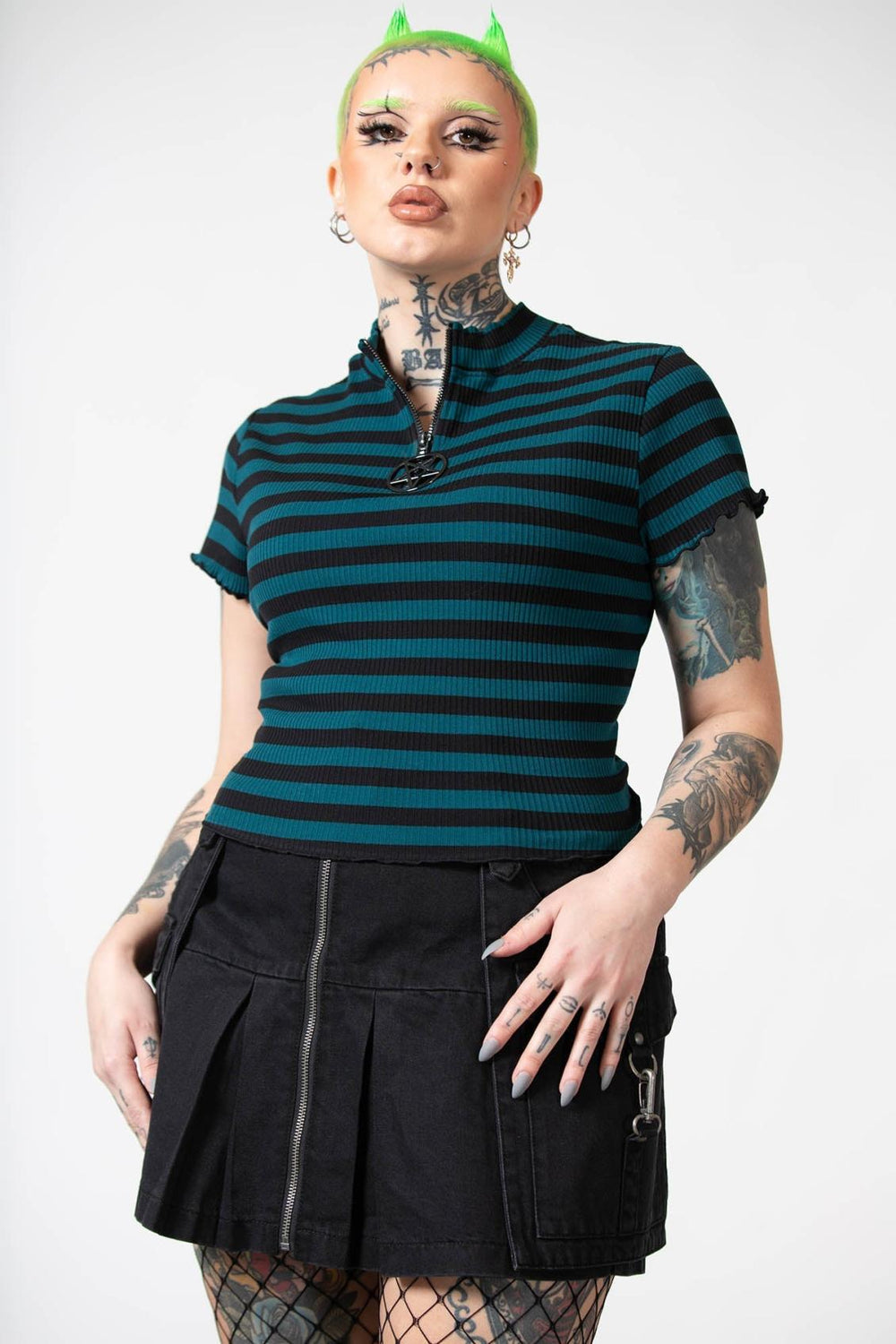 Women Crop | Killstar Malkin Crop Top [GREEN]