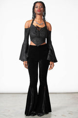 Women Crop | Killstar Periwinkle Halter Crop Top