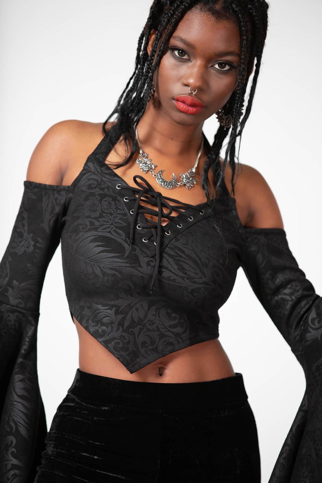 Women Crop | Killstar Periwinkle Halter Crop Top