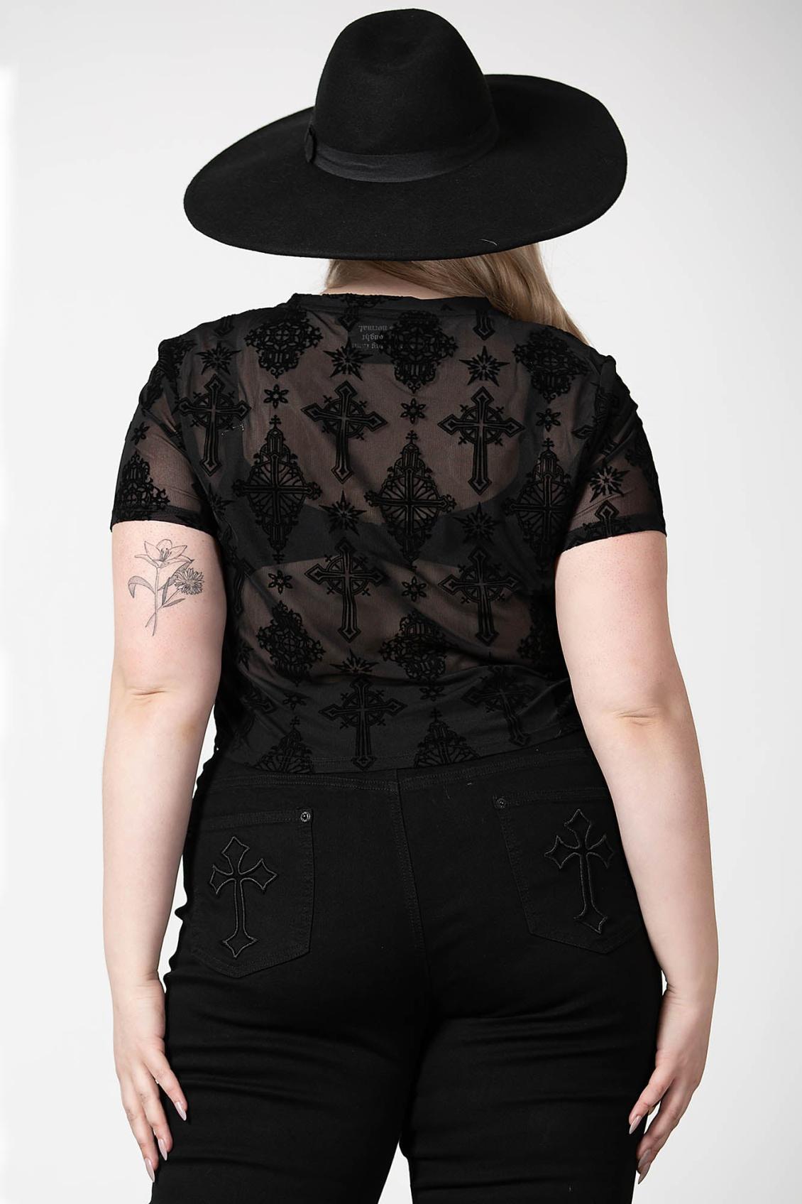 Women Crop | Killstar Petra Mesh Crop Top