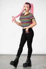 Women Crop | Killstar Rainbow Child Ribbed Crop Top