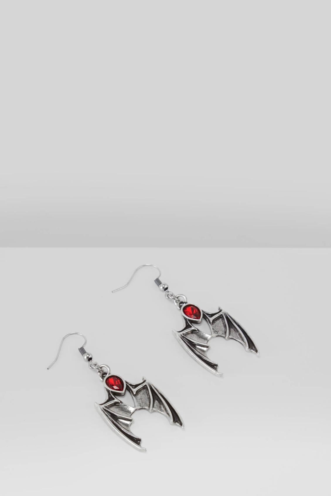 Women Earrings | Killstar Demon Night Drop Earrings [RED]