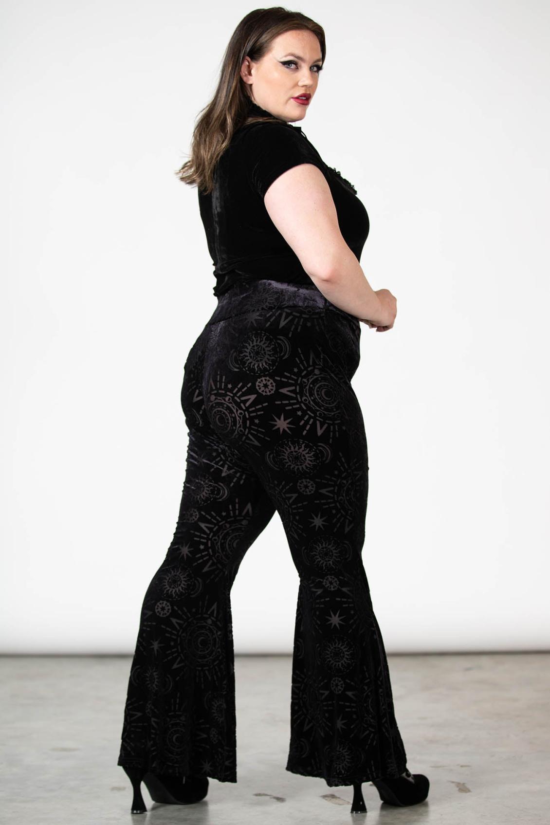 Women Flares | Killstar Evil Eye Burnout Bell Bottom