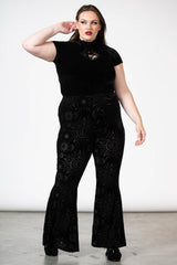 Women Flares | Killstar Evil Eye Burnout Bell Bottom