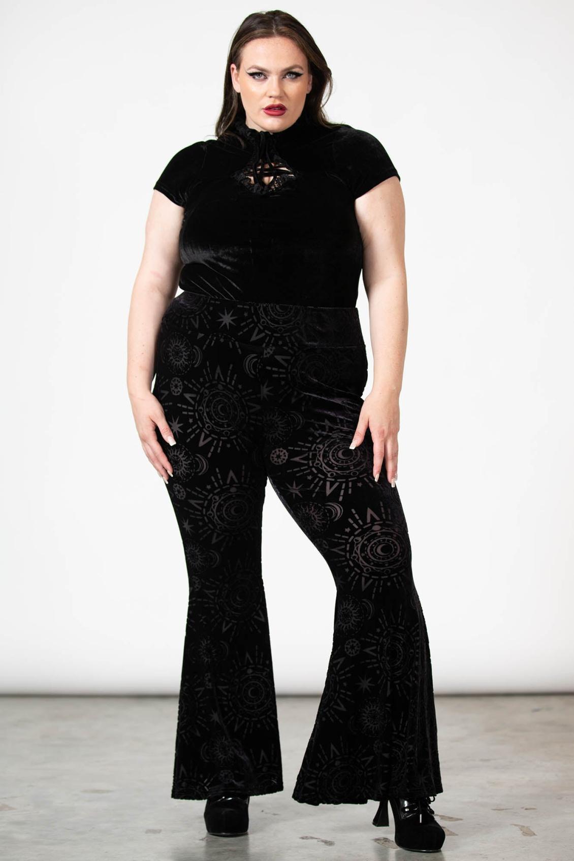 Women Flares | Killstar Evil Eye Burnout Bell Bottom