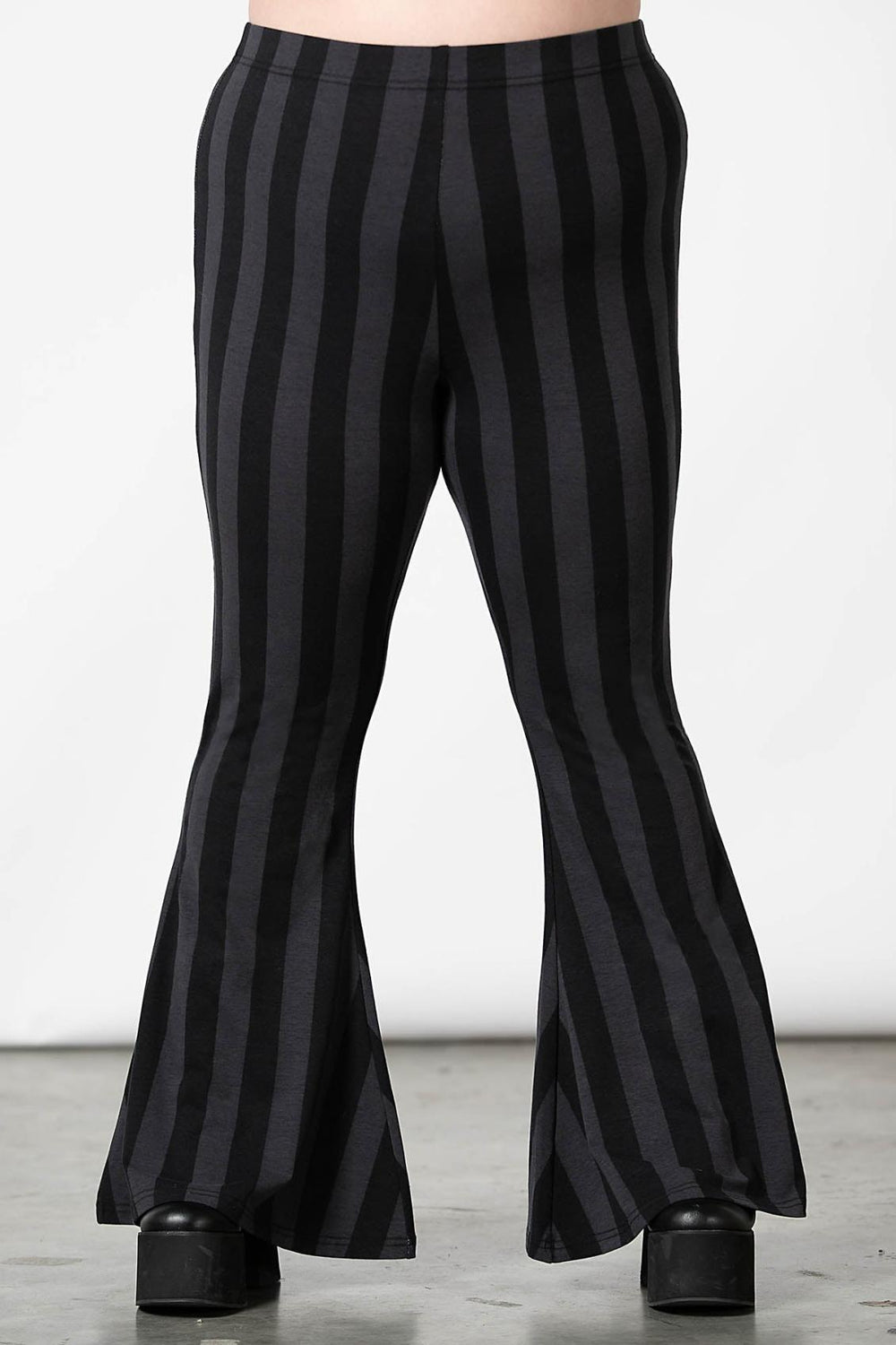 Women Flares | Killstar Inferno Room Flares [GREY STRIPE]