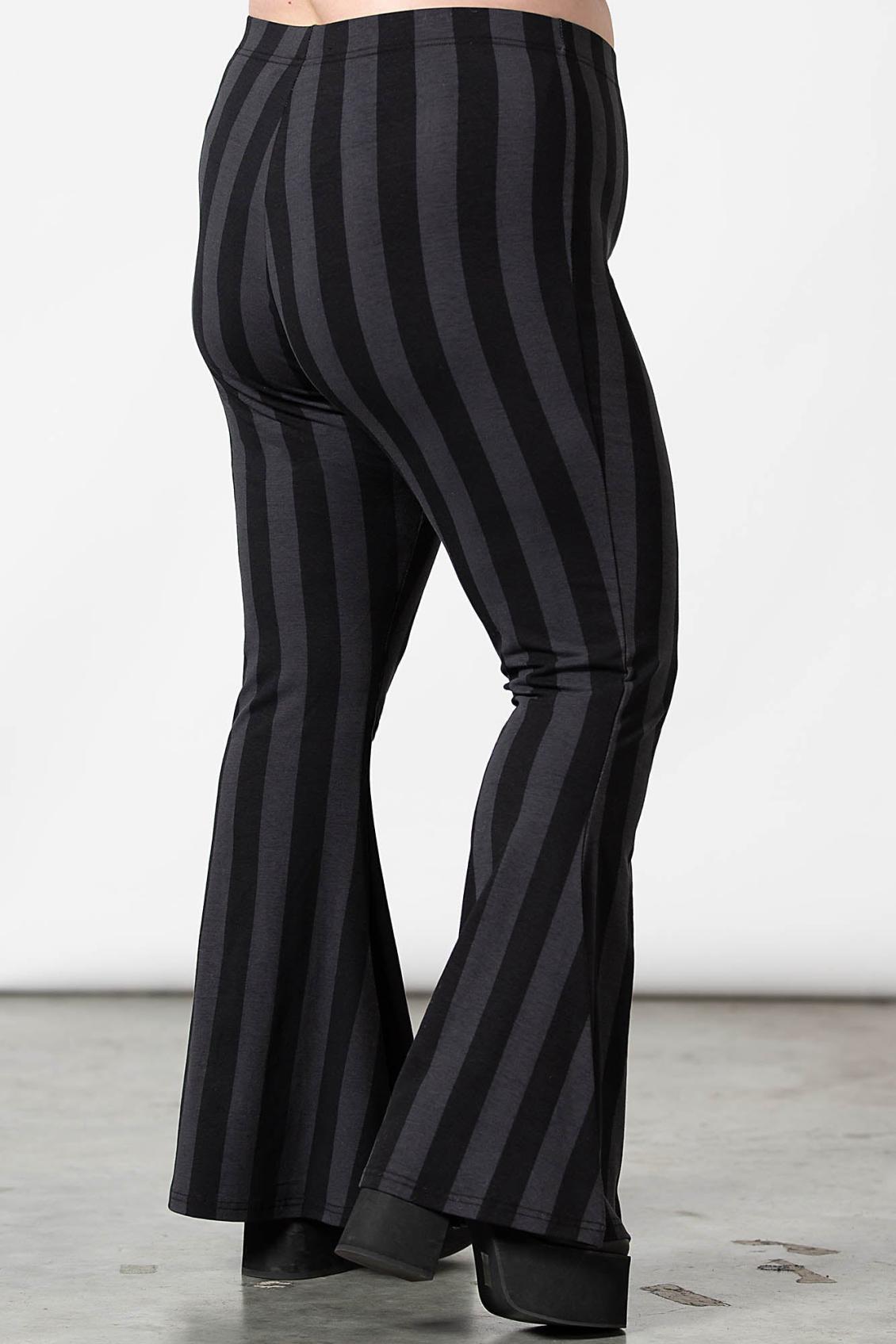 Women Flares | Killstar Inferno Room Flares [GREY STRIPE]