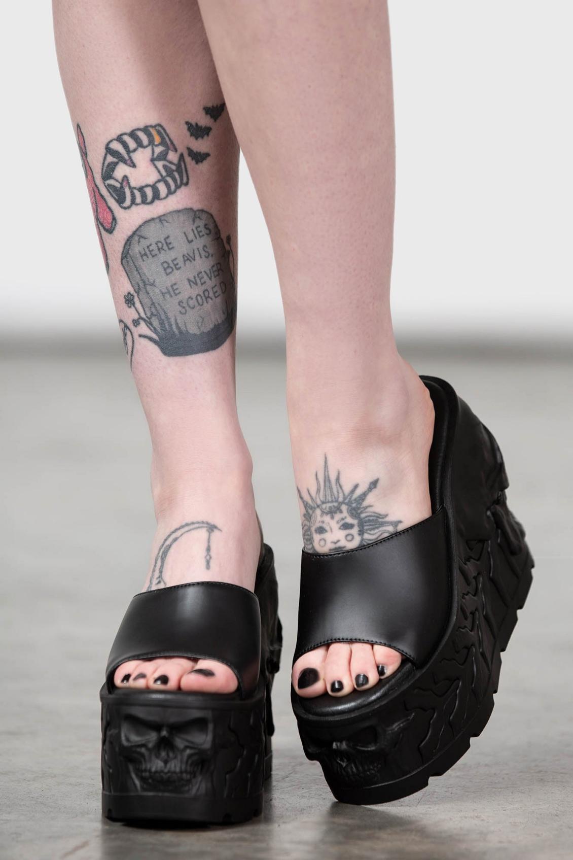 Women Flats &amp; Trainers | Killstar Doom Platform Sliders