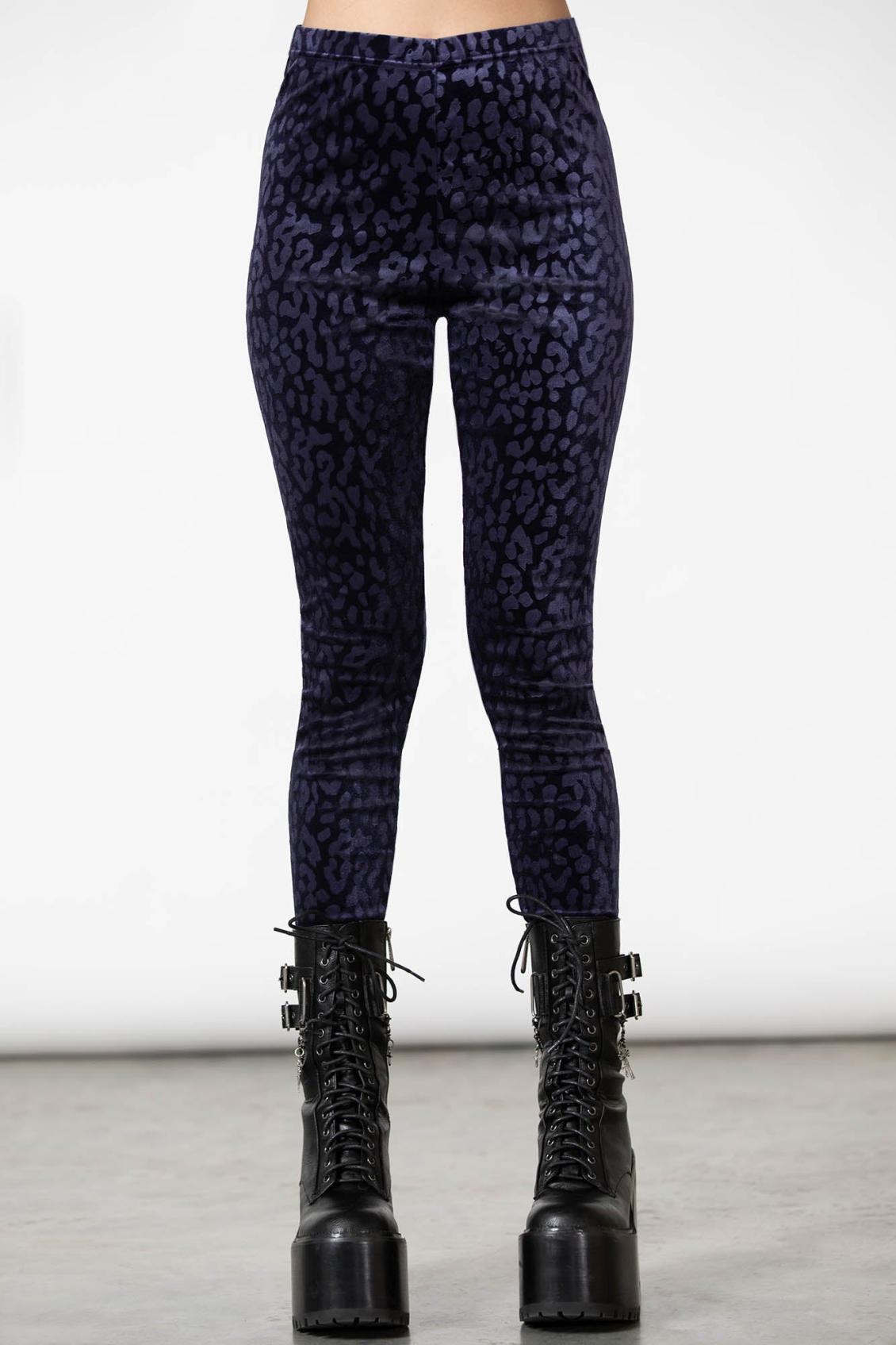 Women Going Out | Killstar Caturday Leggings [PLUM]