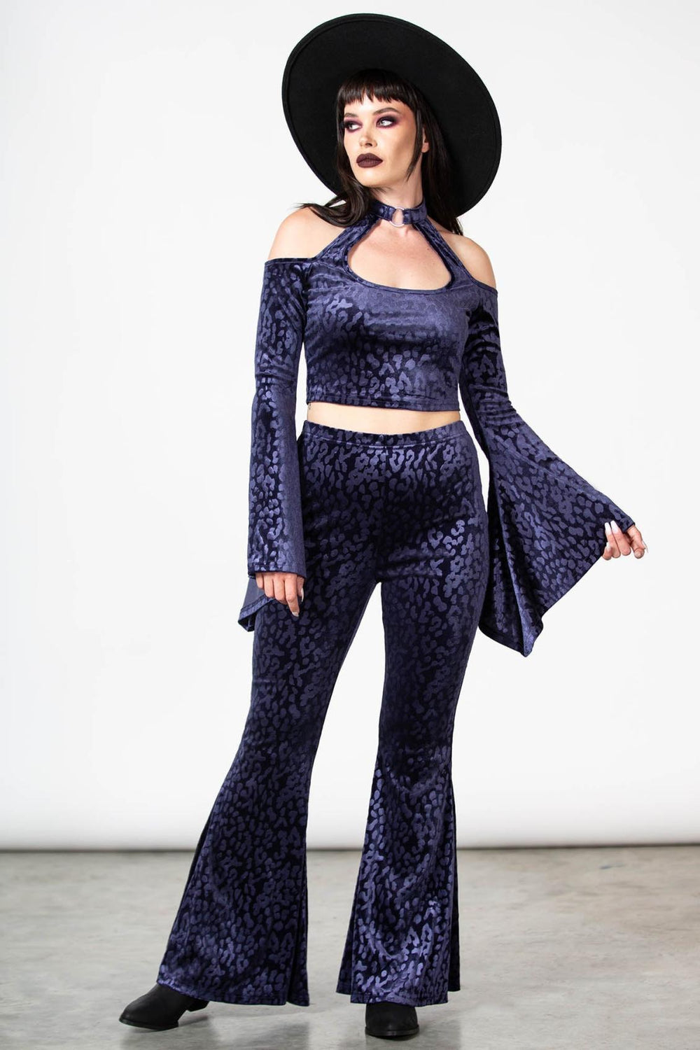 Women Going Out | Killstar Felinology Crop Top [PLUM]