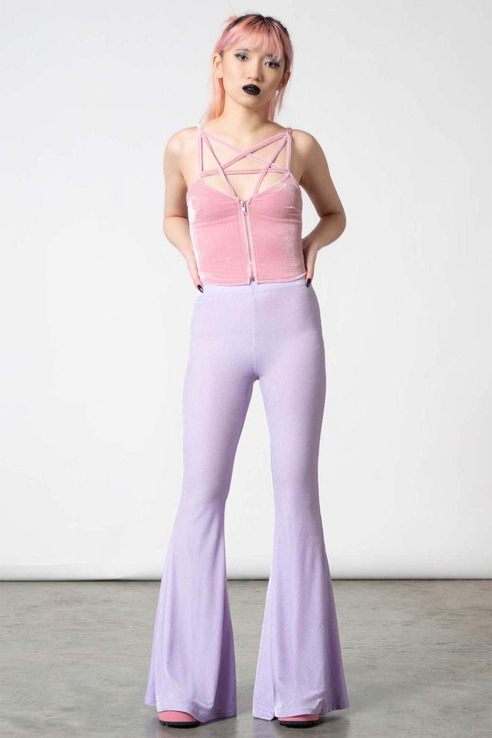Women Going Out | Killstar Moondance Bell Bottoms [PASTEL LILAC]