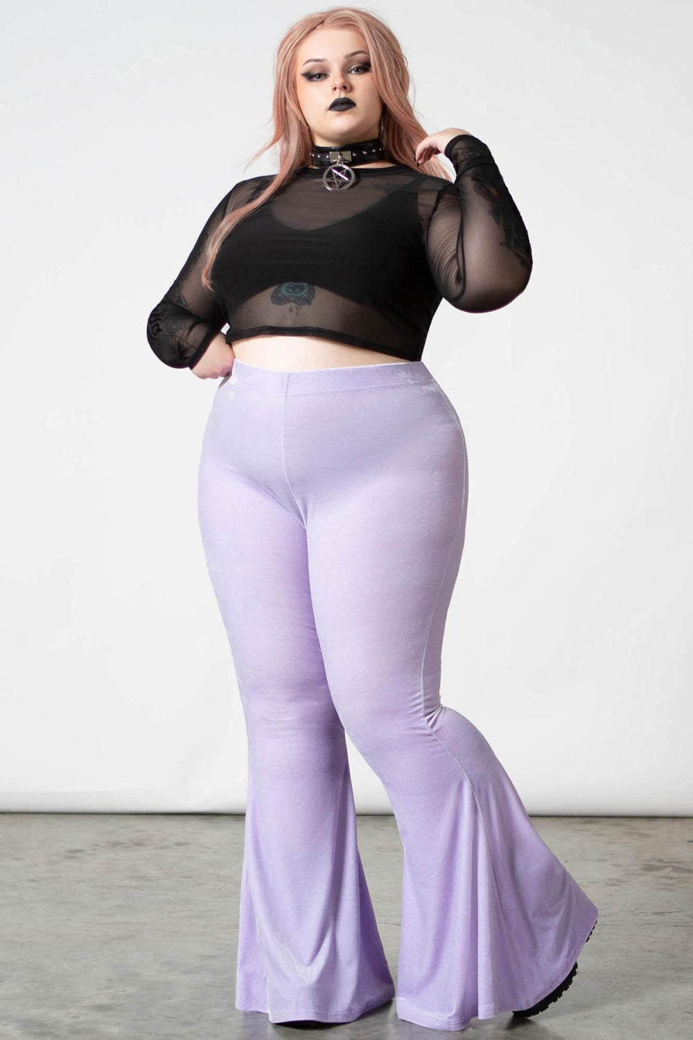 Women Going Out | Killstar Moondance Bell Bottoms [PASTEL LILAC]