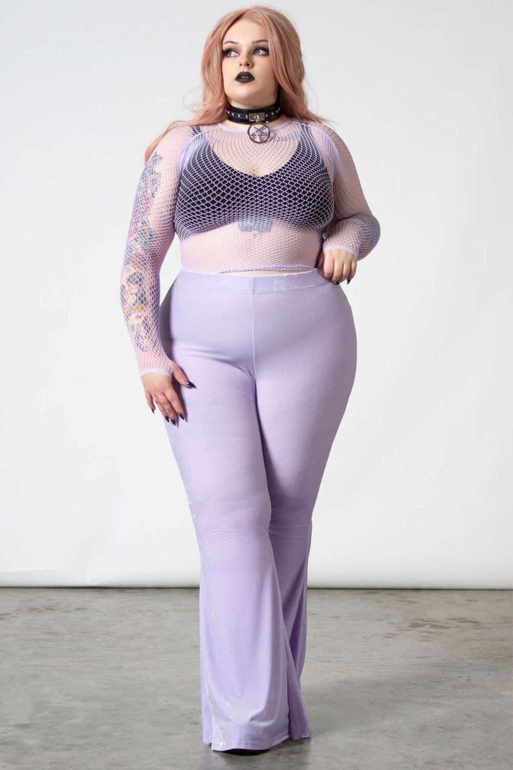 Women Going Out | Killstar Moondance Bell Bottoms [PASTEL LILAC]
