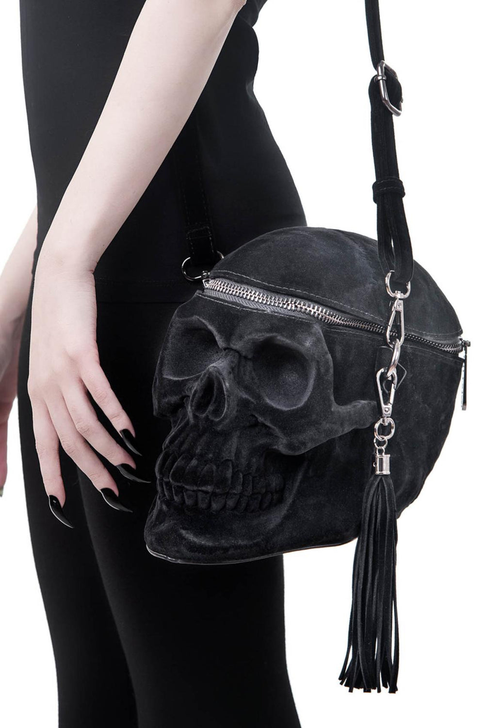 Women Handbags | Killstar Grave Digger Skull Handbag [VELVET]
