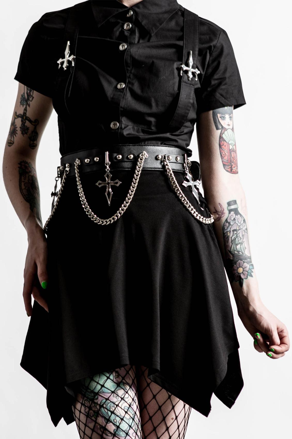 Women Harnesses &amp; Belts | Killstar Hope To Die Cross Belt