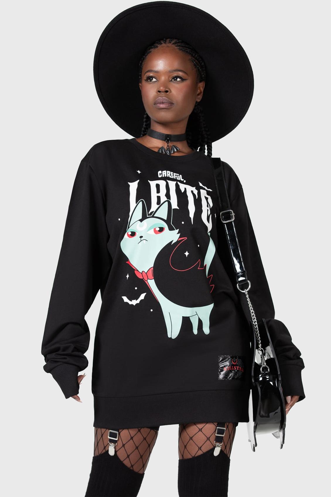 Women Hoodies | Killstar Cat Spat Sweatshirt
