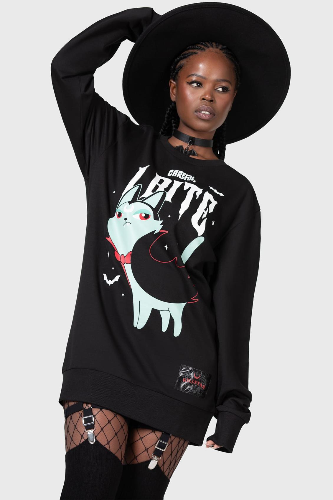 Women Hoodies | Killstar Cat Spat Sweatshirt