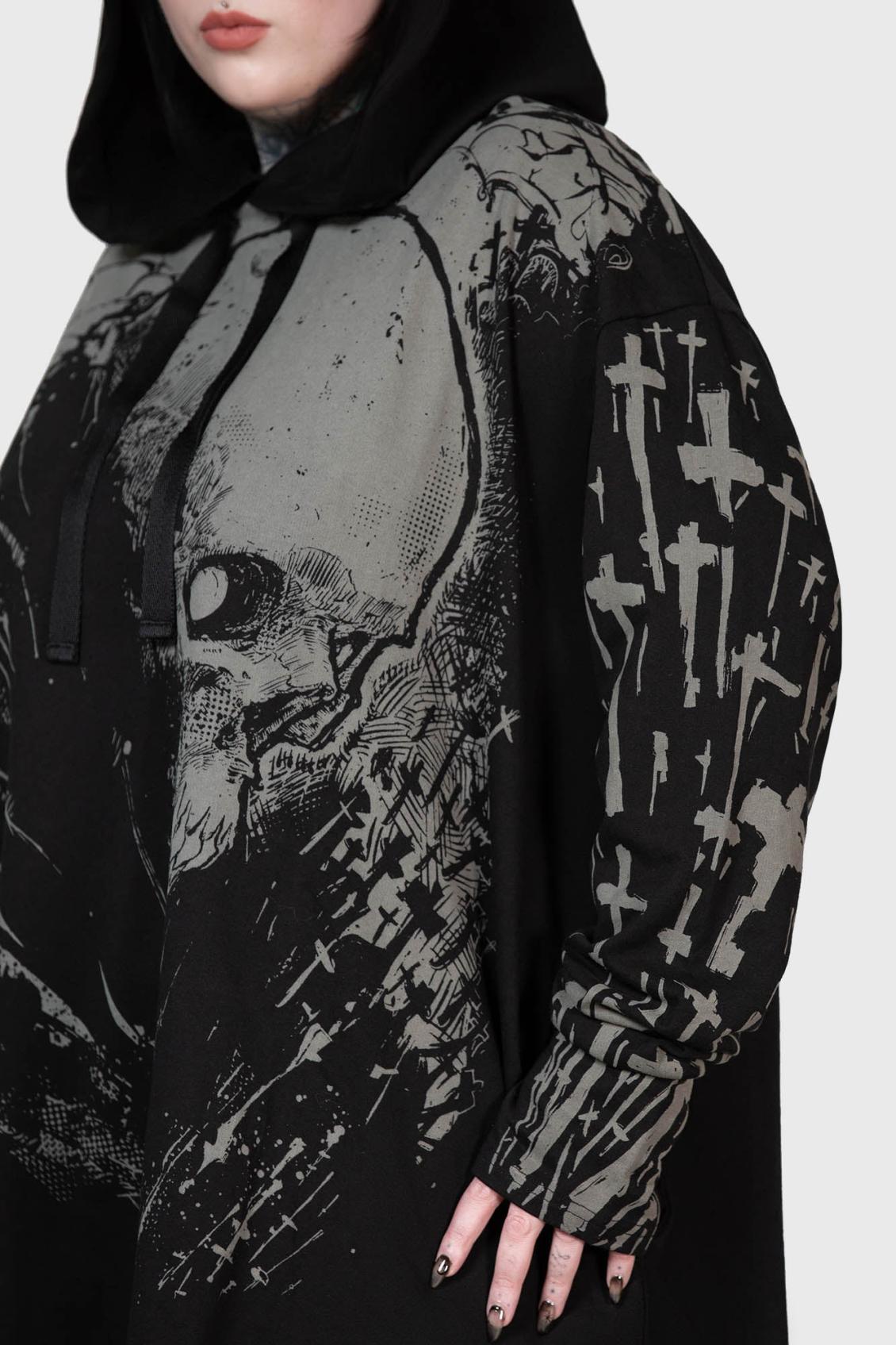 Women Hoodies | Killstar Cross The Bear Longline Hoodie