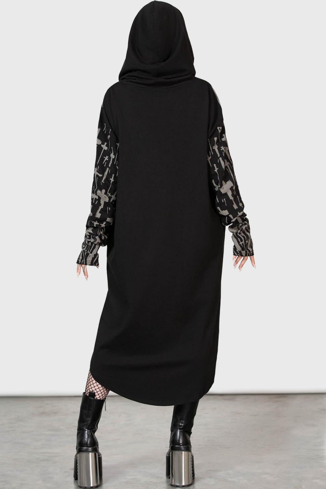 Women Hoodies | Killstar Cross The Bear Longline Hoodie