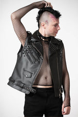 Women Jackets &amp; Coats | Killstar Doom Leather Vest [FAUX LEATHER]
