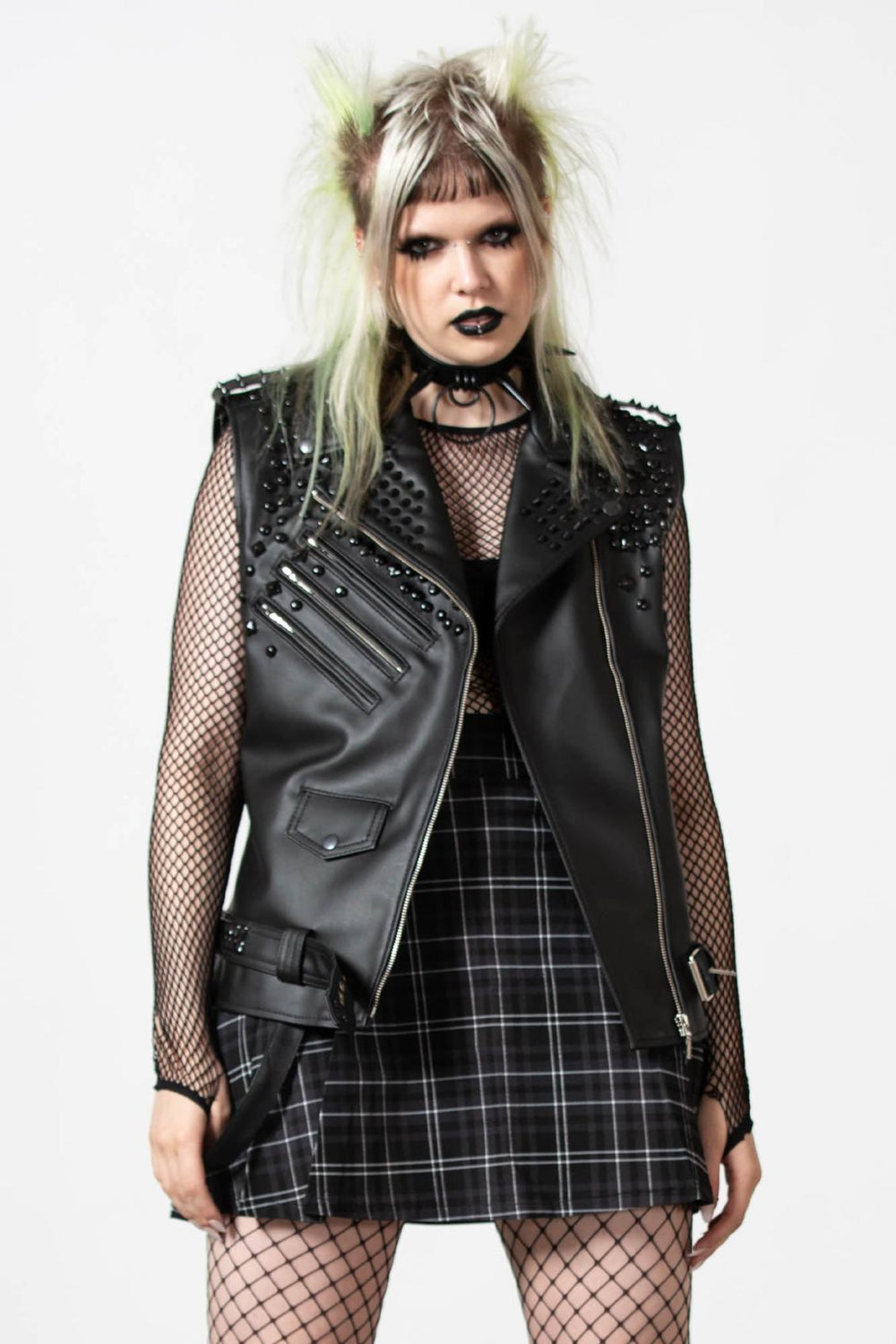 Women Jackets &amp; Coats | Killstar Doom Leather Vest [FAUX LEATHER]