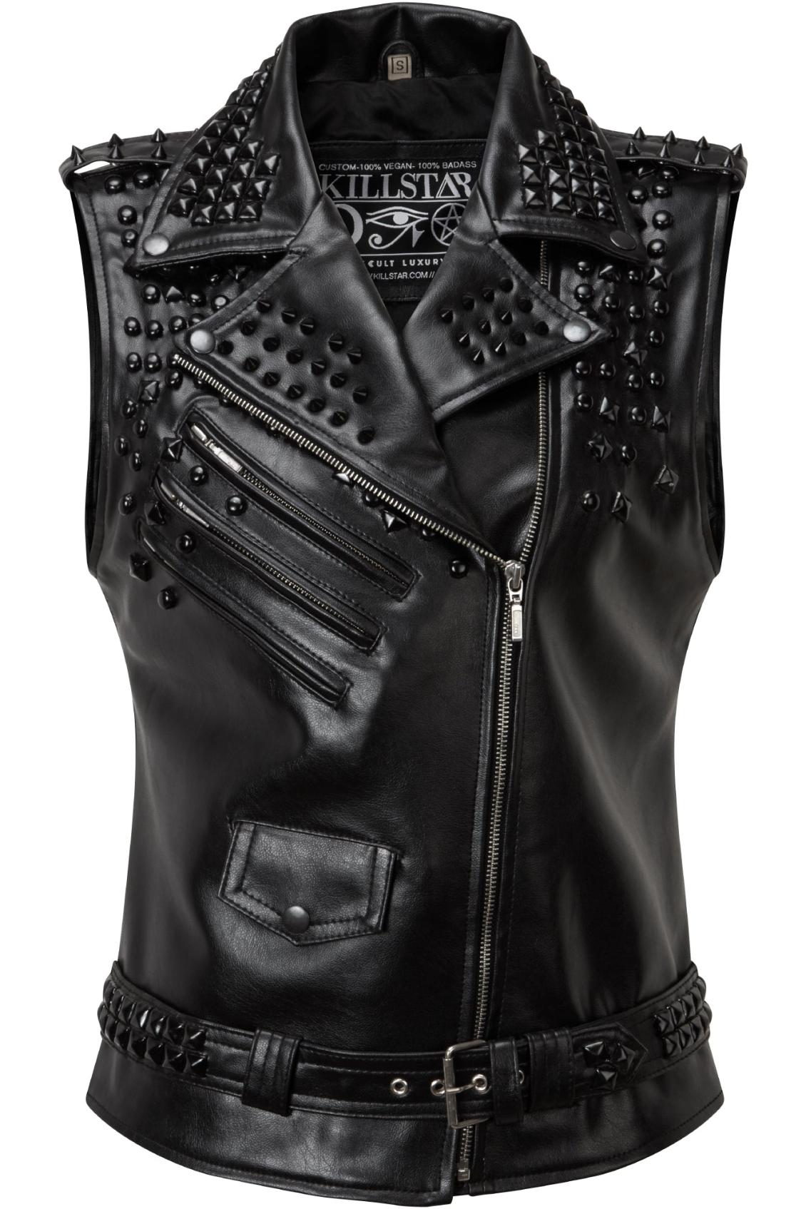 Women Jackets &amp; Coats | Killstar Doom Leather Vest [FAUX LEATHER]