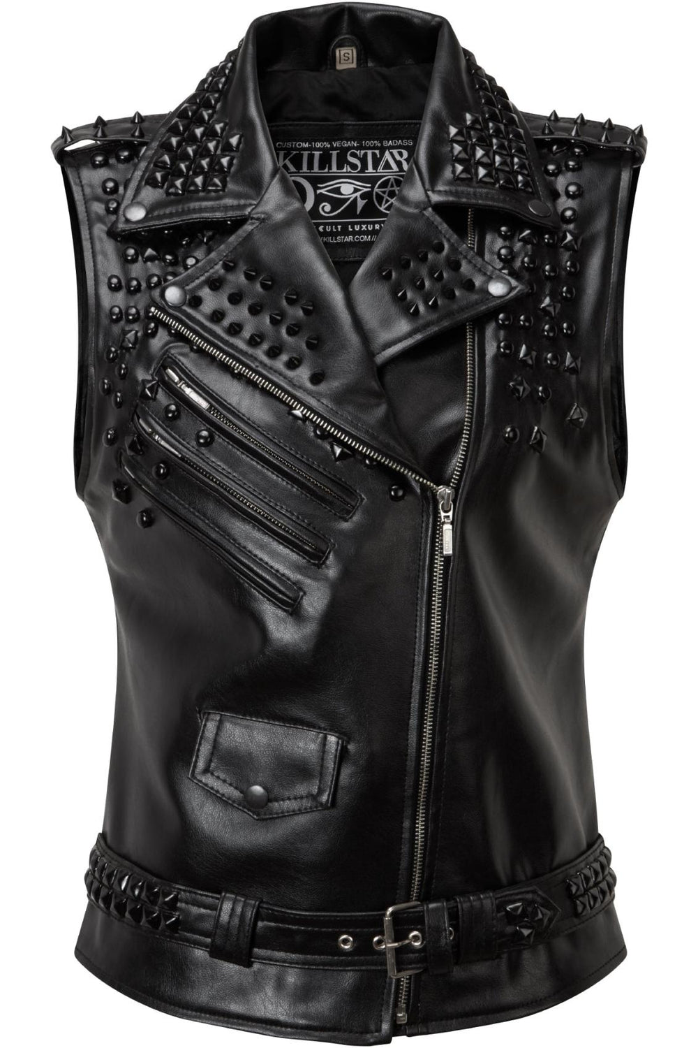 Women Jackets &amp; Coats | Killstar Doom Leather Vest [FAUX LEATHER]