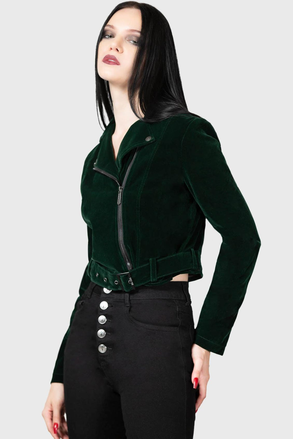 Women Jackets &amp; Coats | Killstar Emerald Goddess Biker Jacket