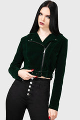 Women Jackets &amp; Coats | Killstar Emerald Goddess Biker Jacket