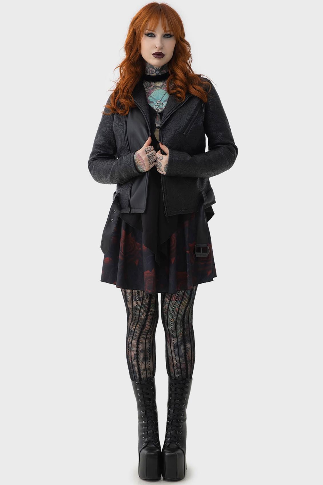 Women Jackets &amp; Coats | Killstar Spideration Biker Jacket