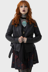 Women Jackets &amp; Coats | Killstar Spideration Biker Jacket