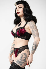 Women Lingerie | Killstar Sacred Spirits Velvet Bralet [BLOOD]