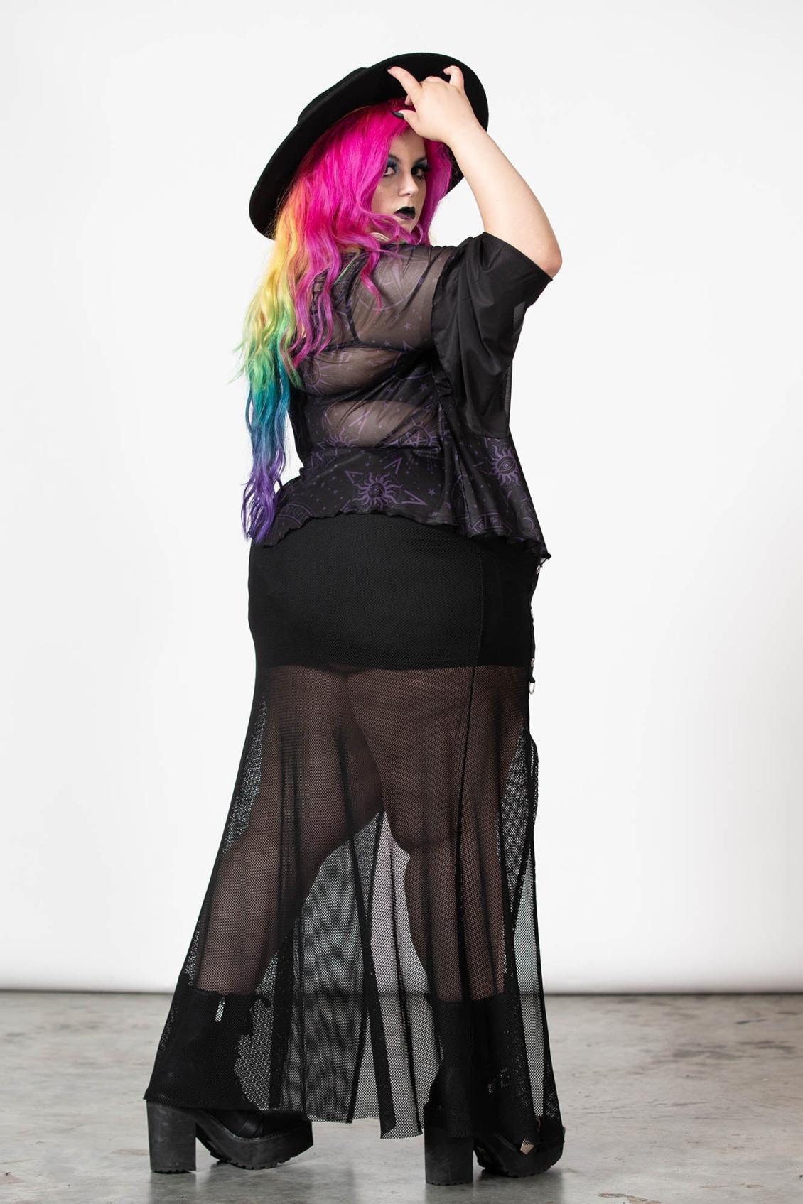 Women Long Sleeves | Killstar Astromancy Mesh Long Sleeve Top