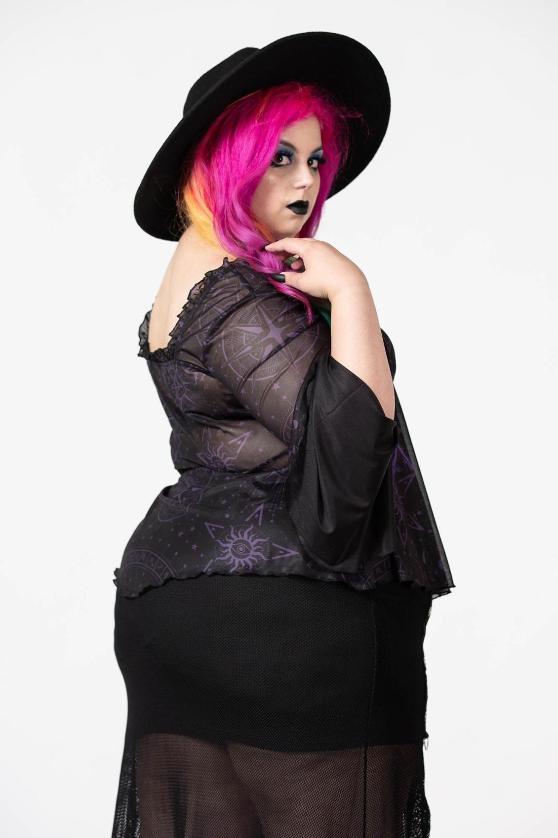 Women Long Sleeves | Killstar Astromancy Mesh Long Sleeve Top