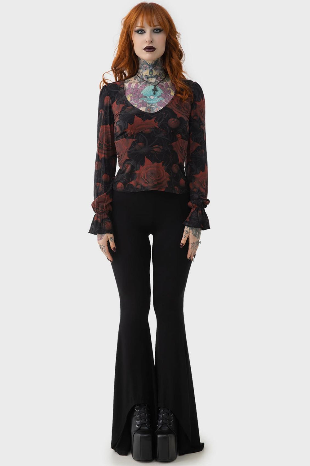 Women Long Sleeves | Killstar Blood Rose Top