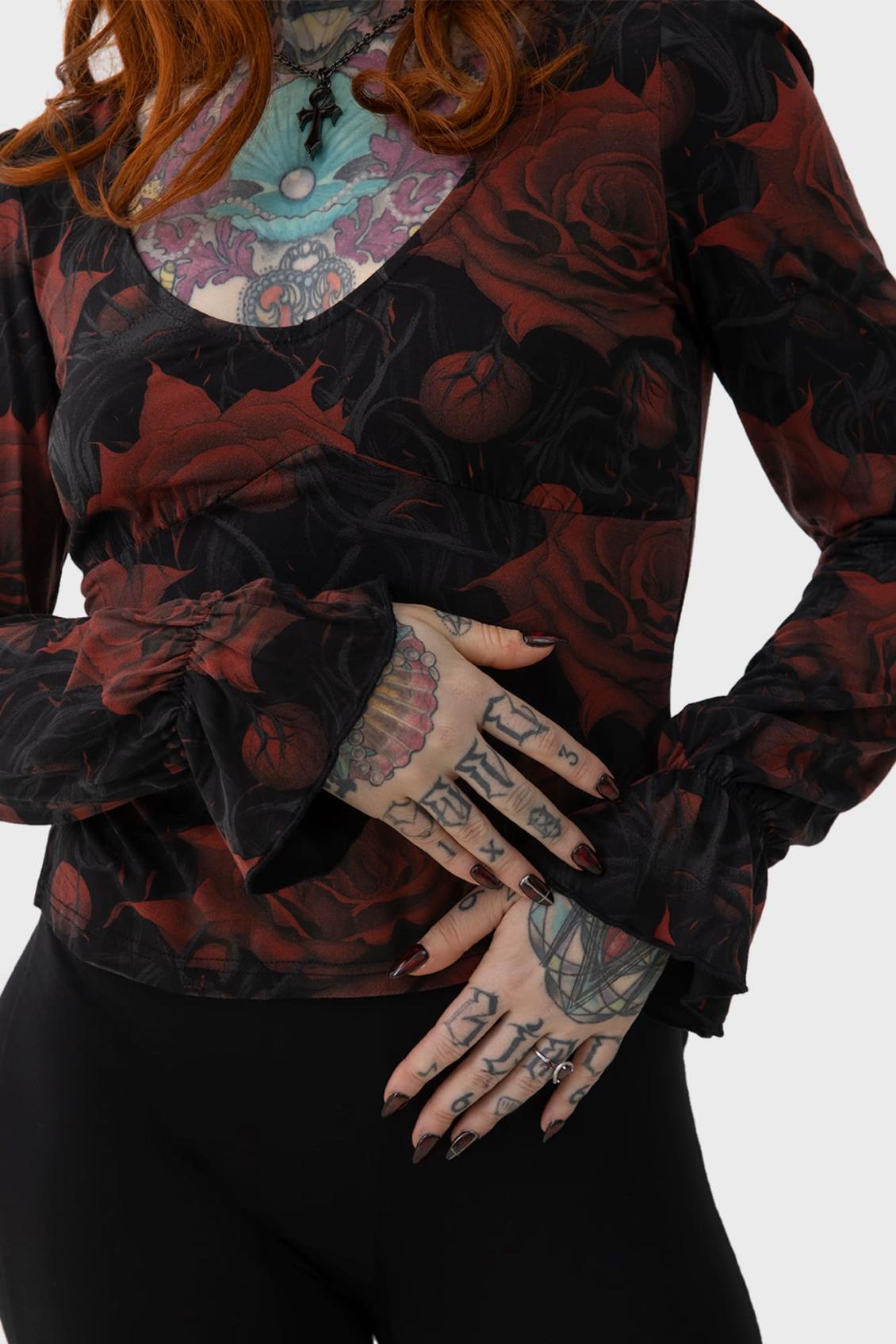 Women Long Sleeves | Killstar Blood Rose Top