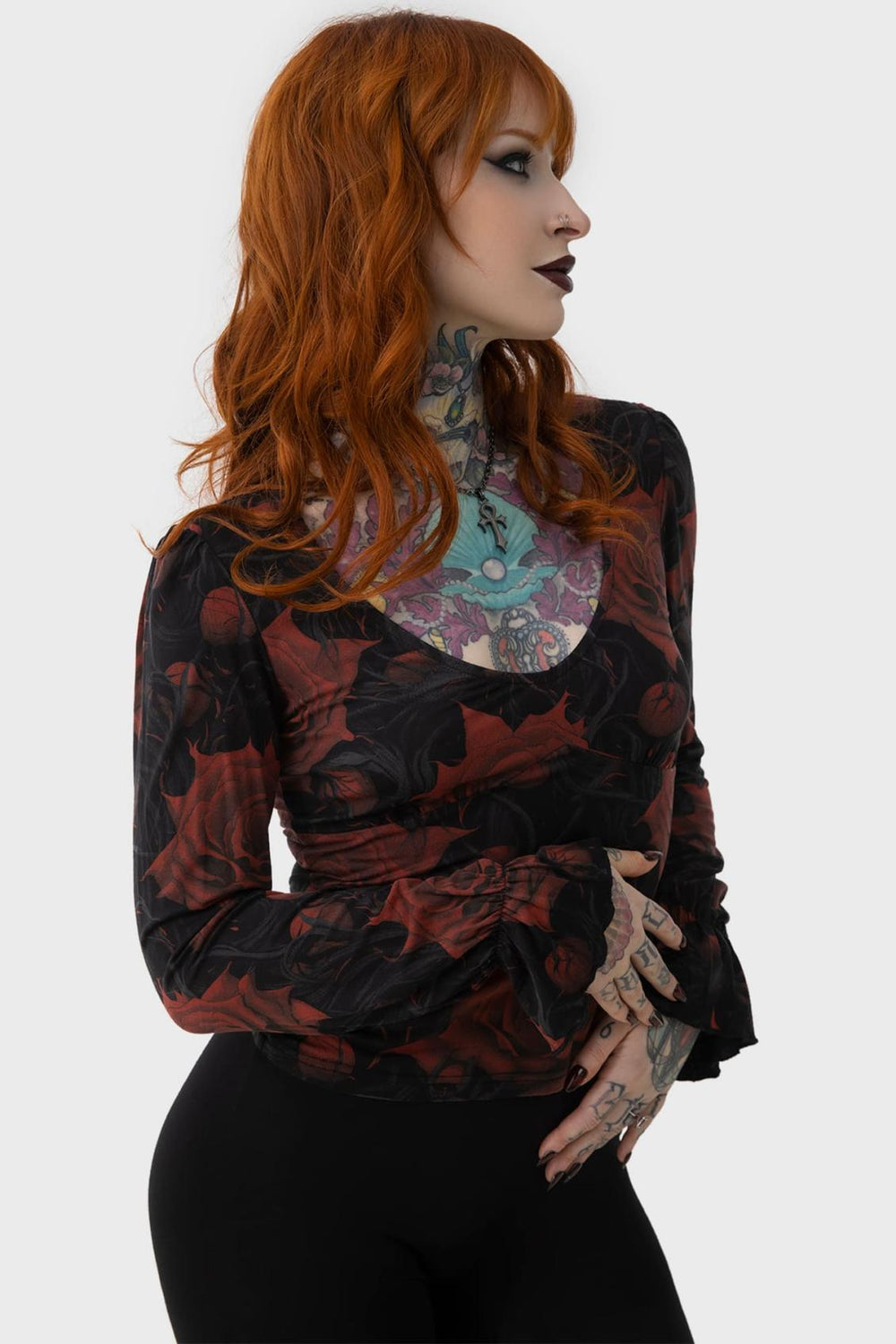 Women Long Sleeves | Killstar Blood Rose Top