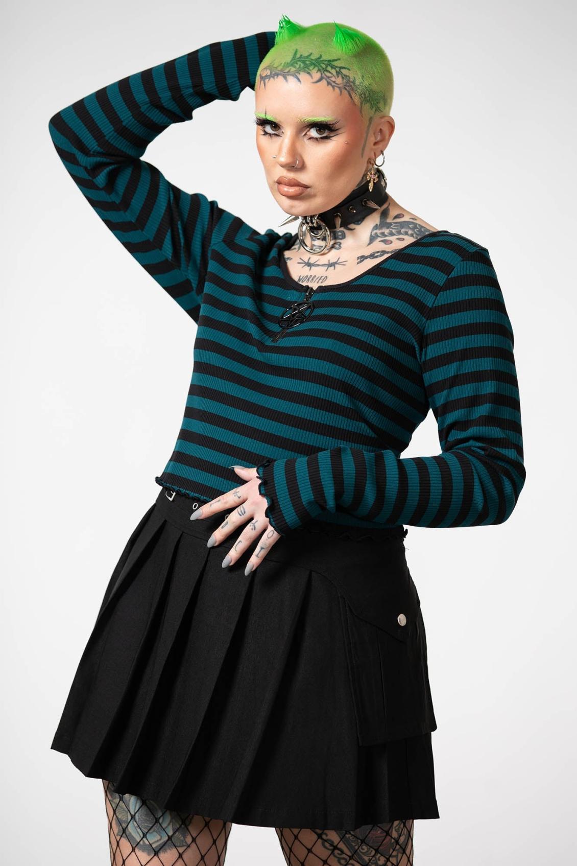 Women Long Sleeves | Killstar Chimera Long Sleeve Top [GREEN]