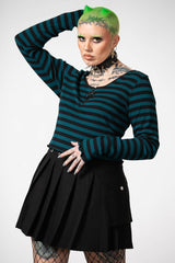 Women Long Sleeves | Killstar Chimera Long Sleeve Top [GREEN]