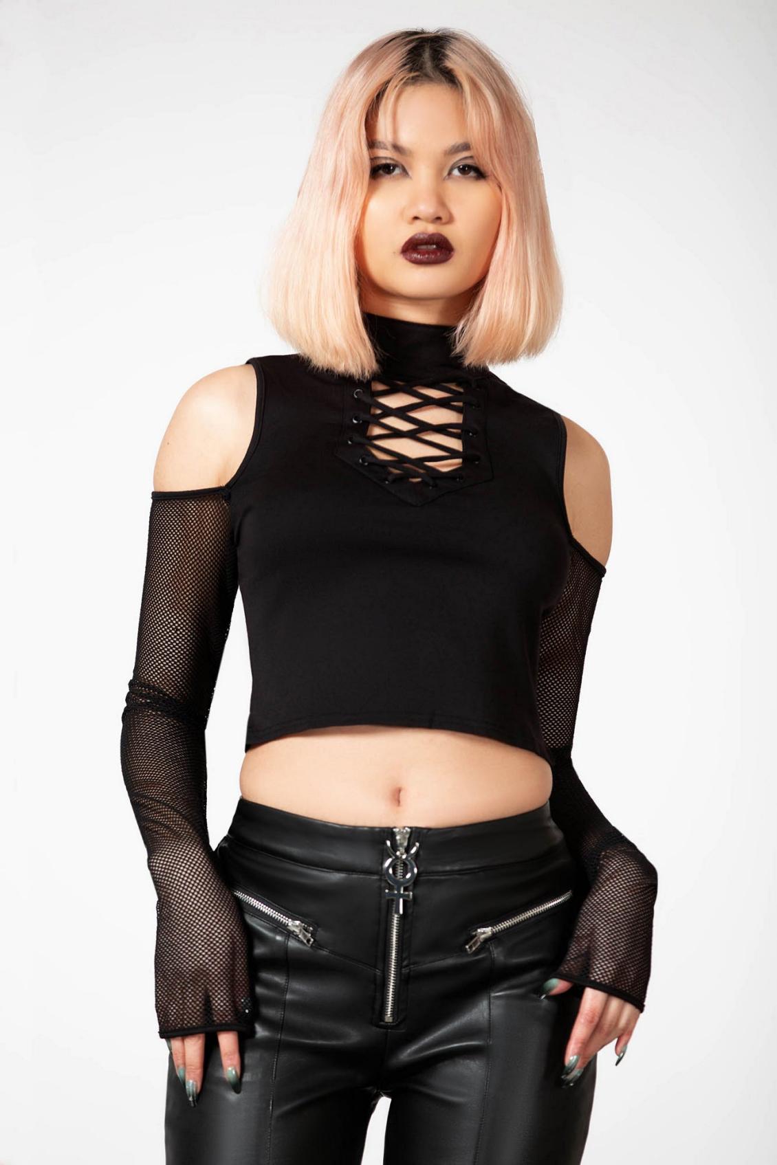 Women Long Sleeves | Killstar Dark Half Long Sleeve Top