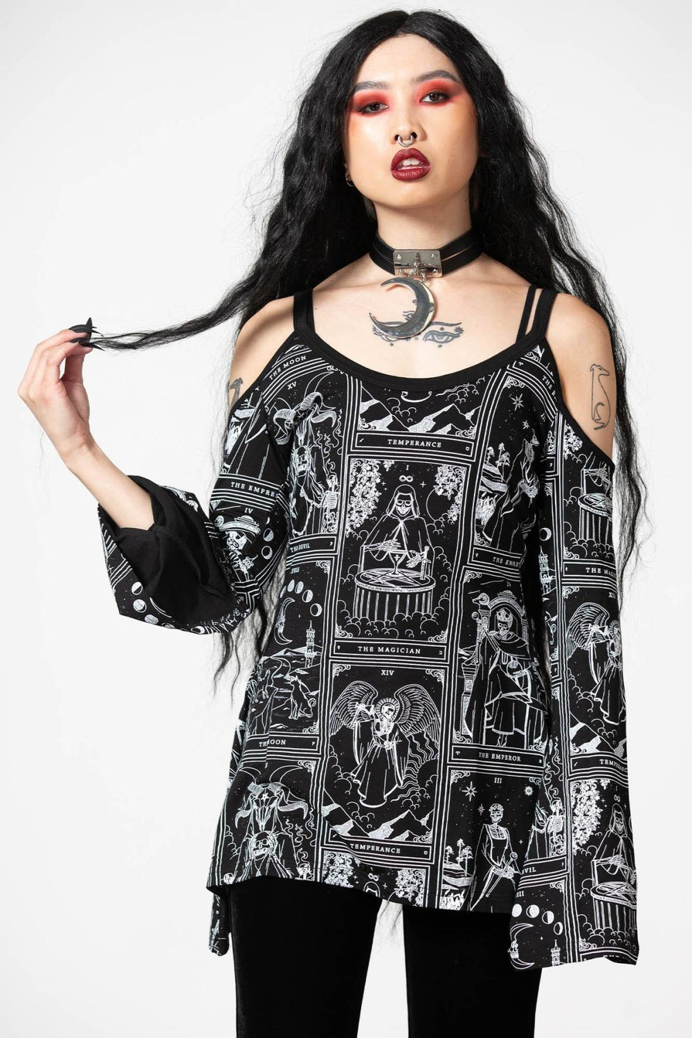 Women Long Sleeves | Killstar Destiny Cold-Shoulder Top