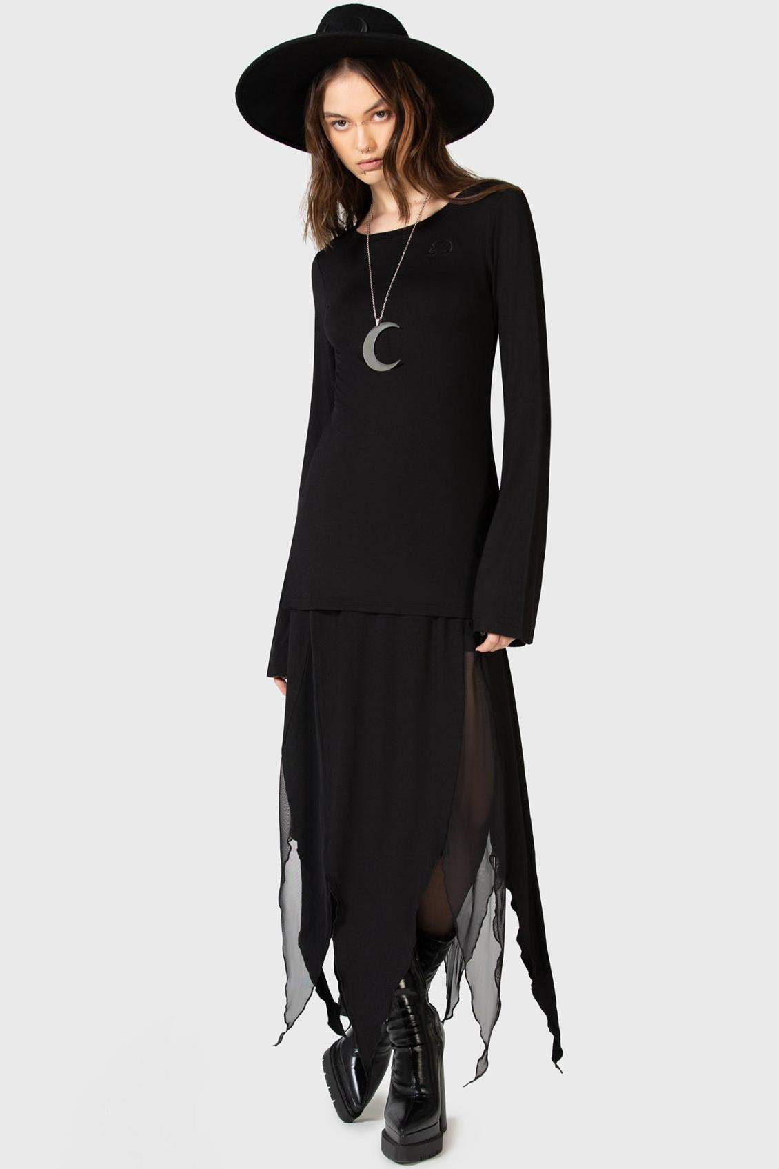 Women Long Sleeves | Killstar Echoed Darkness Tunic Top
