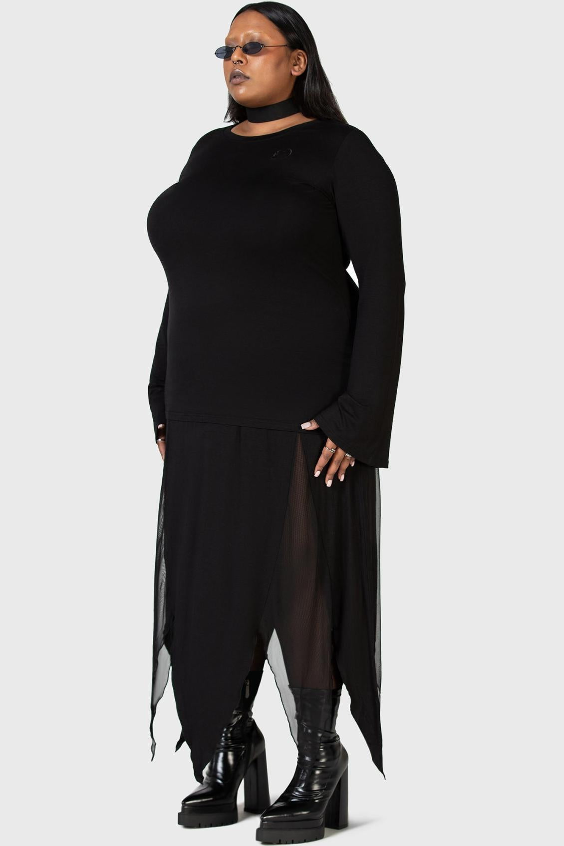 Women Long Sleeves | Killstar Echoed Darkness Tunic Top