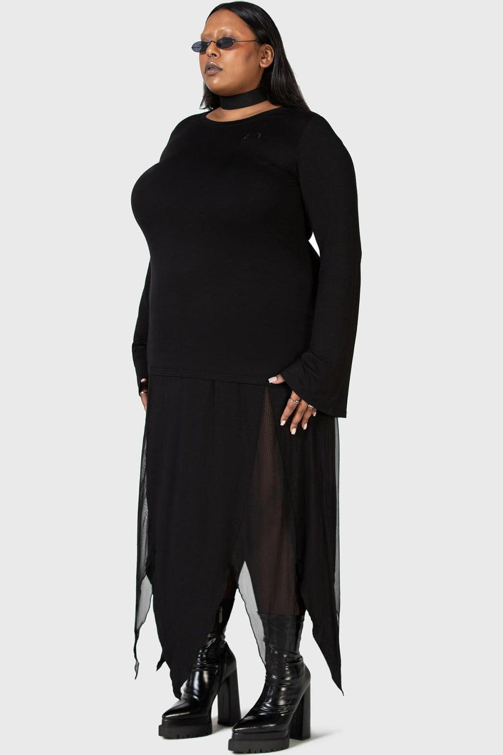 Women Long Sleeves | Killstar Echoed Darkness Tunic Top