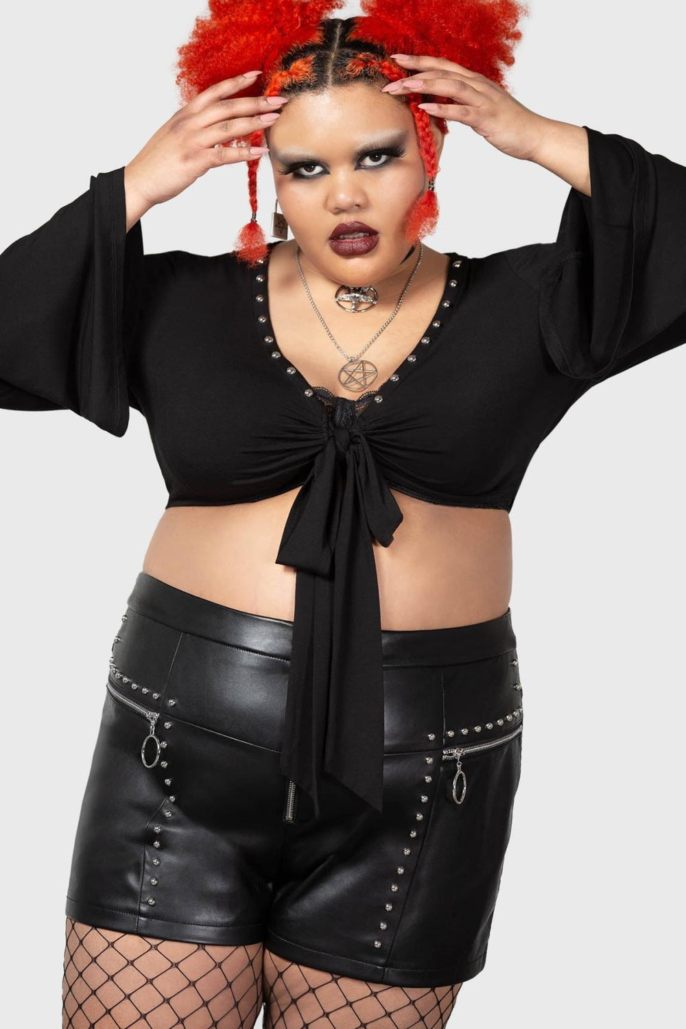 Women Long Sleeves | Killstar Elegy Front Tie Top