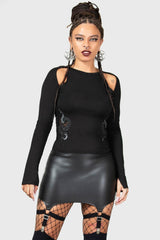 Women Long Sleeves | Killstar Femme Fangs Top