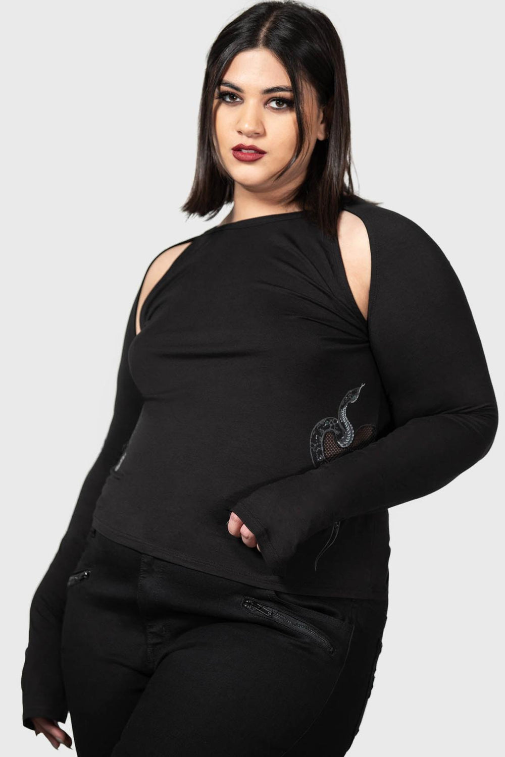 Women Long Sleeves | Killstar Femme Fangs Top