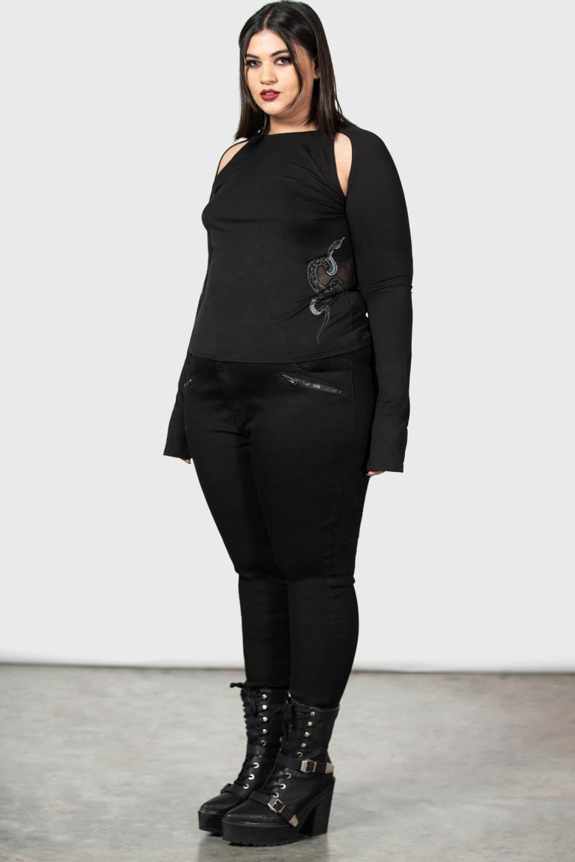 Women Long Sleeves | Killstar Femme Fangs Top