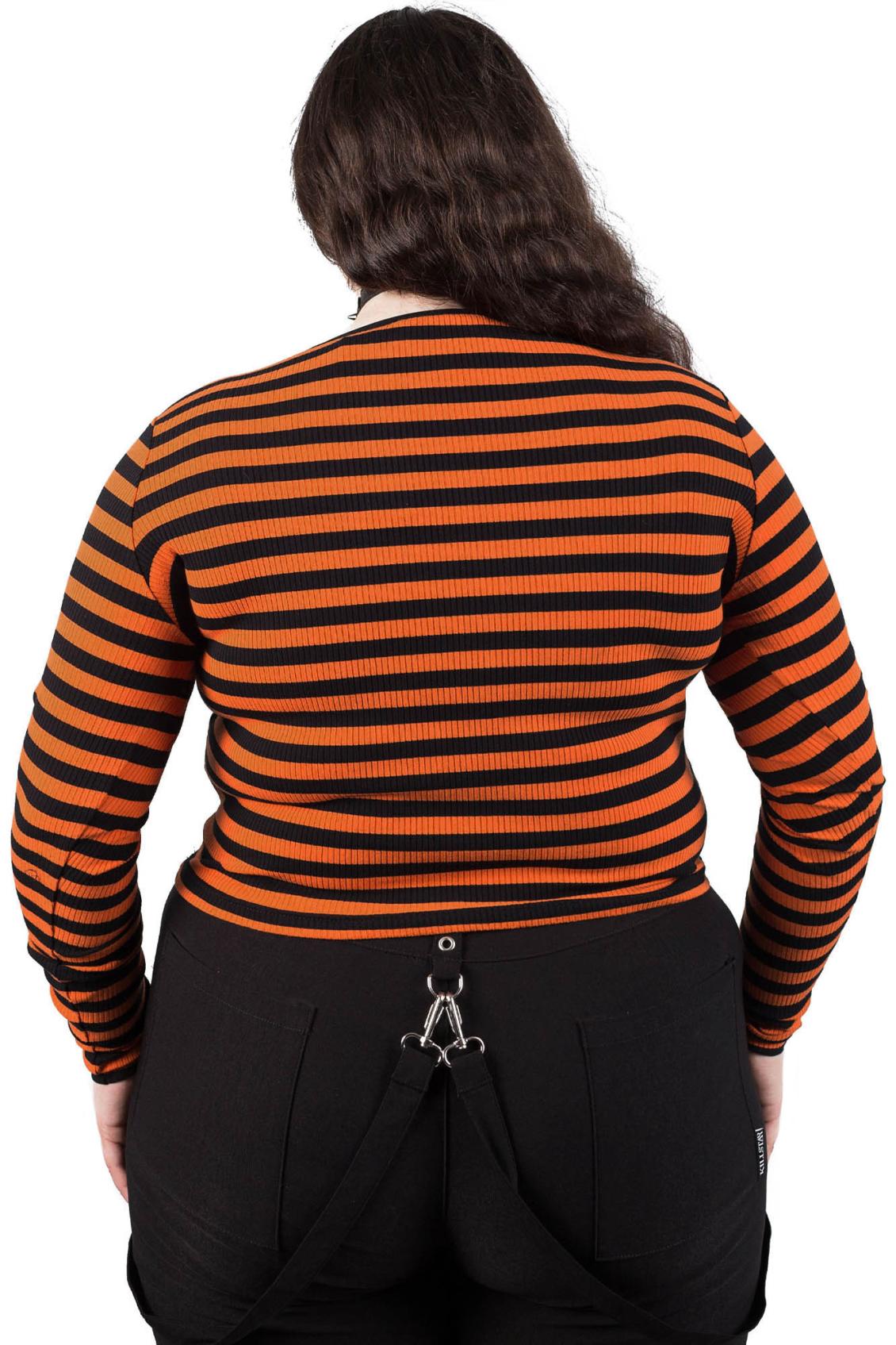 Women Long Sleeves | Killstar Izora Ribbed Top [PUMPKIN]